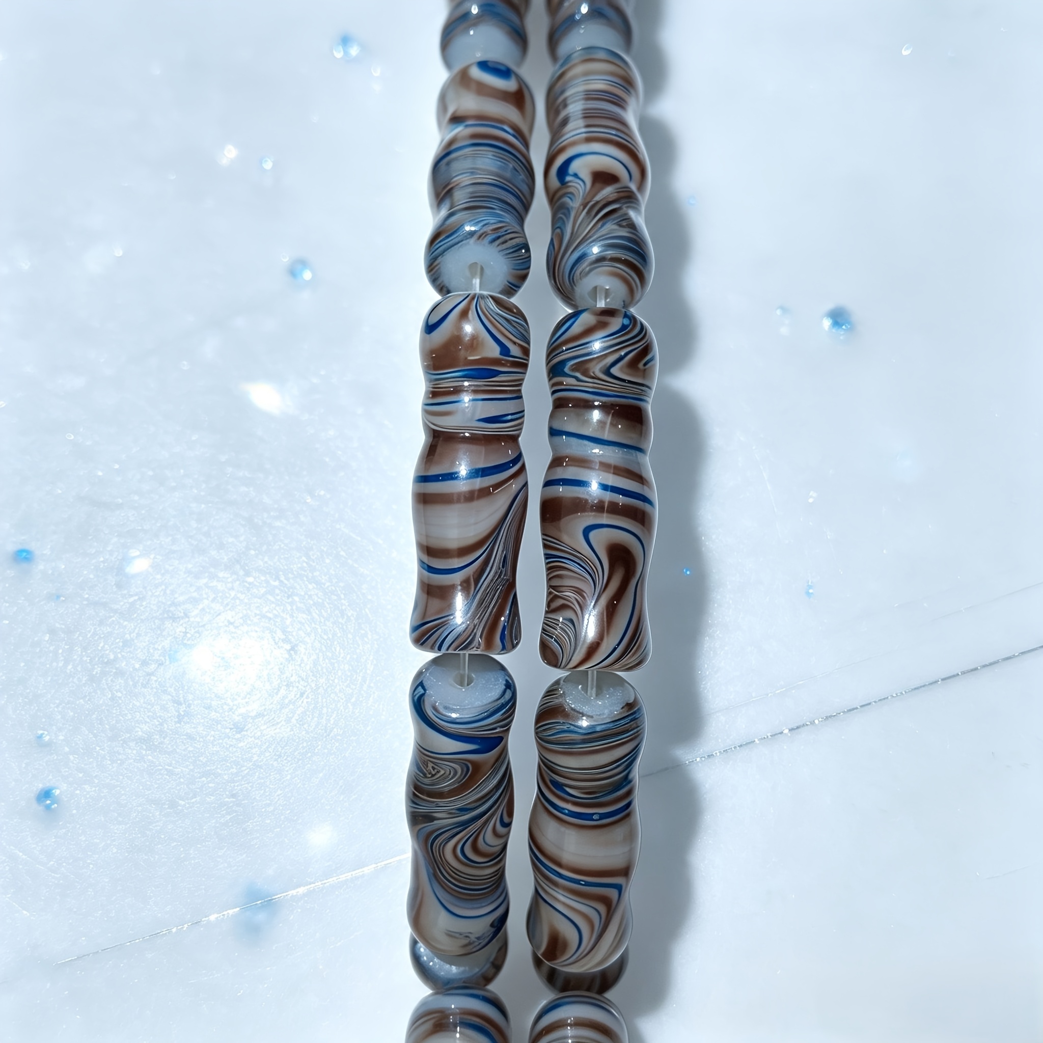 13pcs Gourd Lapis Lazuli Loose Beads for Crafting